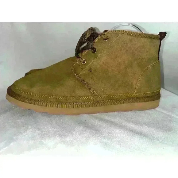 Men's‎ Guess GMWarren-C Mid Faux Fur Lined Tan Beige Textile Upper Boot Size 10 - Picture 3 of 8